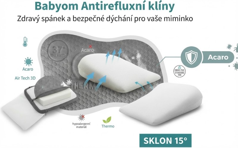 Antirefluxní klíny pro miminko